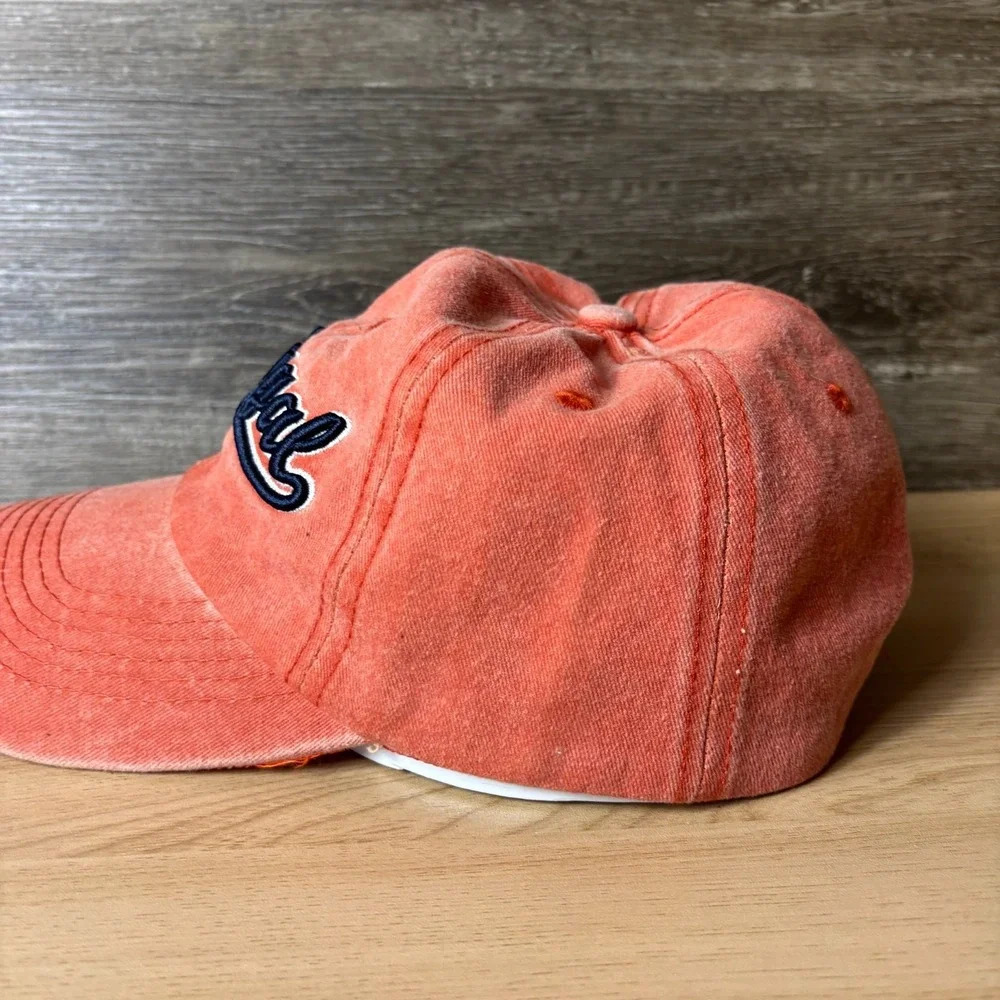 Portugal Hat Cap Strap Back Orange Vintage Wash Outdoors Adjustable